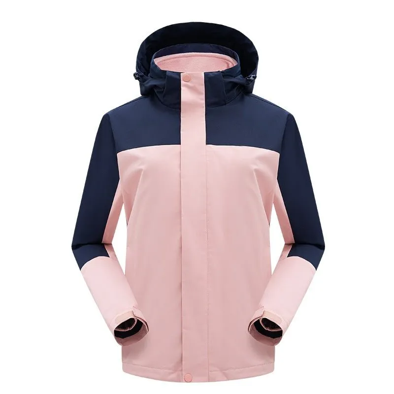 Versatile 3-in-1 Outdoor Jacket Waterproof Oil-Resistant Fleece