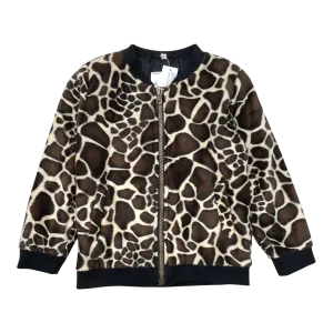 Vimma faux fur bomber jacket, giraffe | 110cm