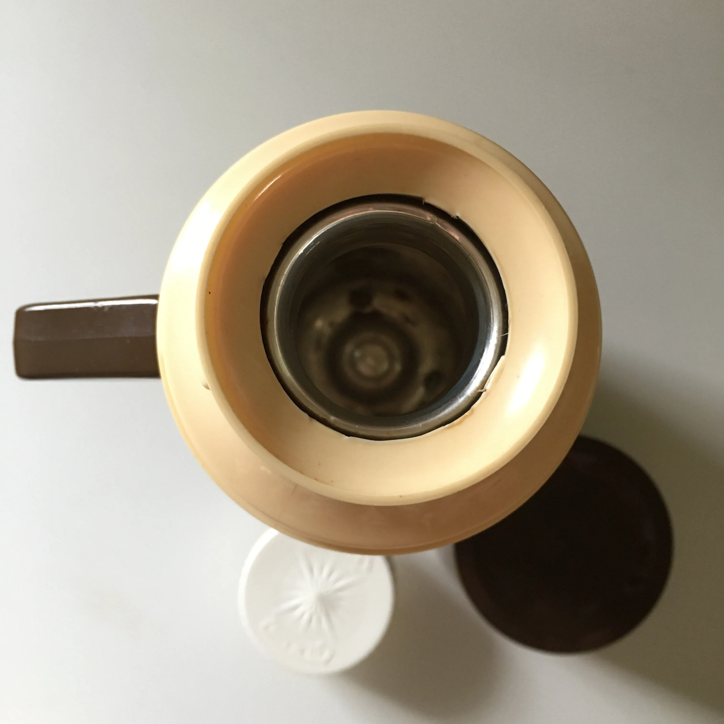 Vintage brown plaid travel thermos by THERMO SERV