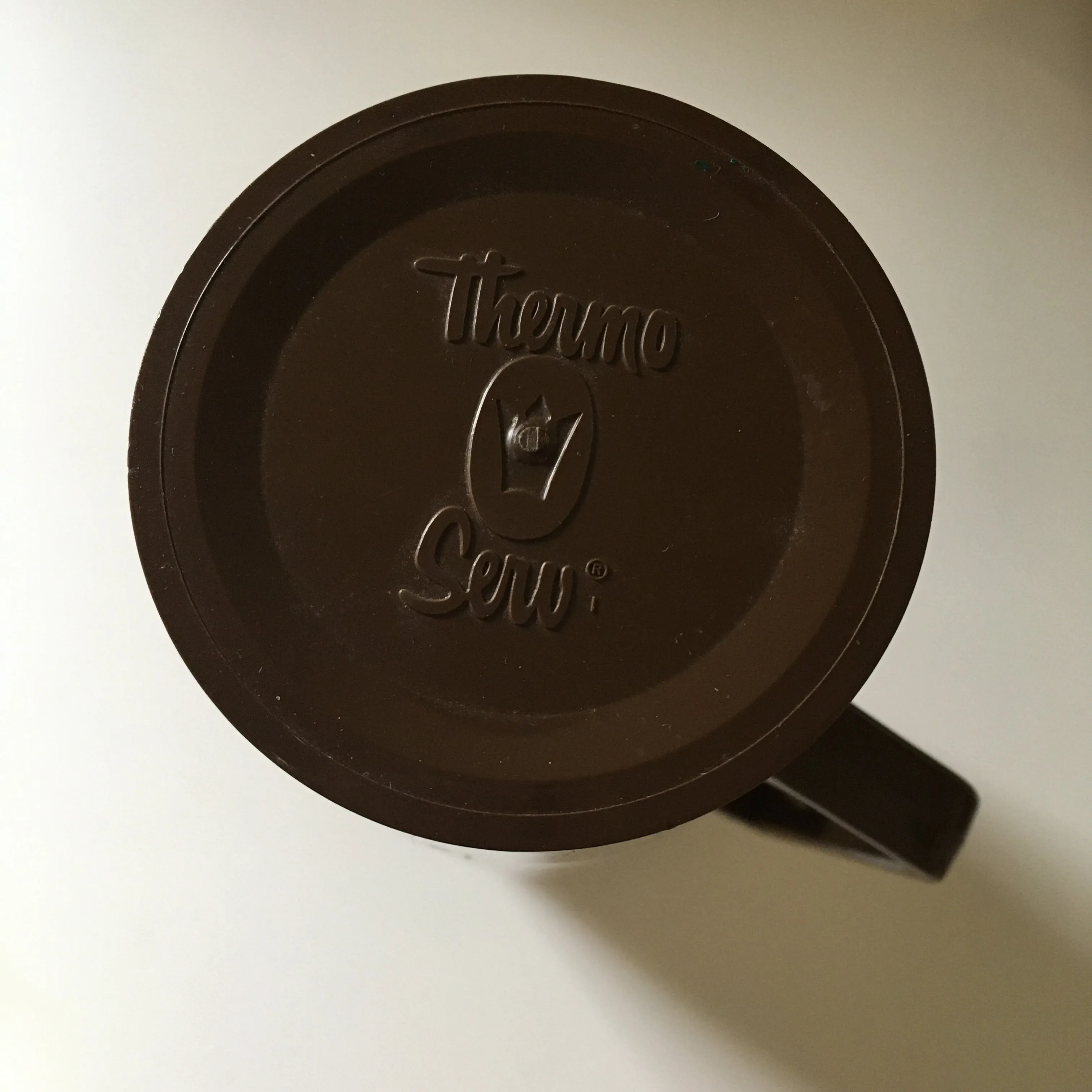 Vintage brown plaid travel thermos by THERMO SERV