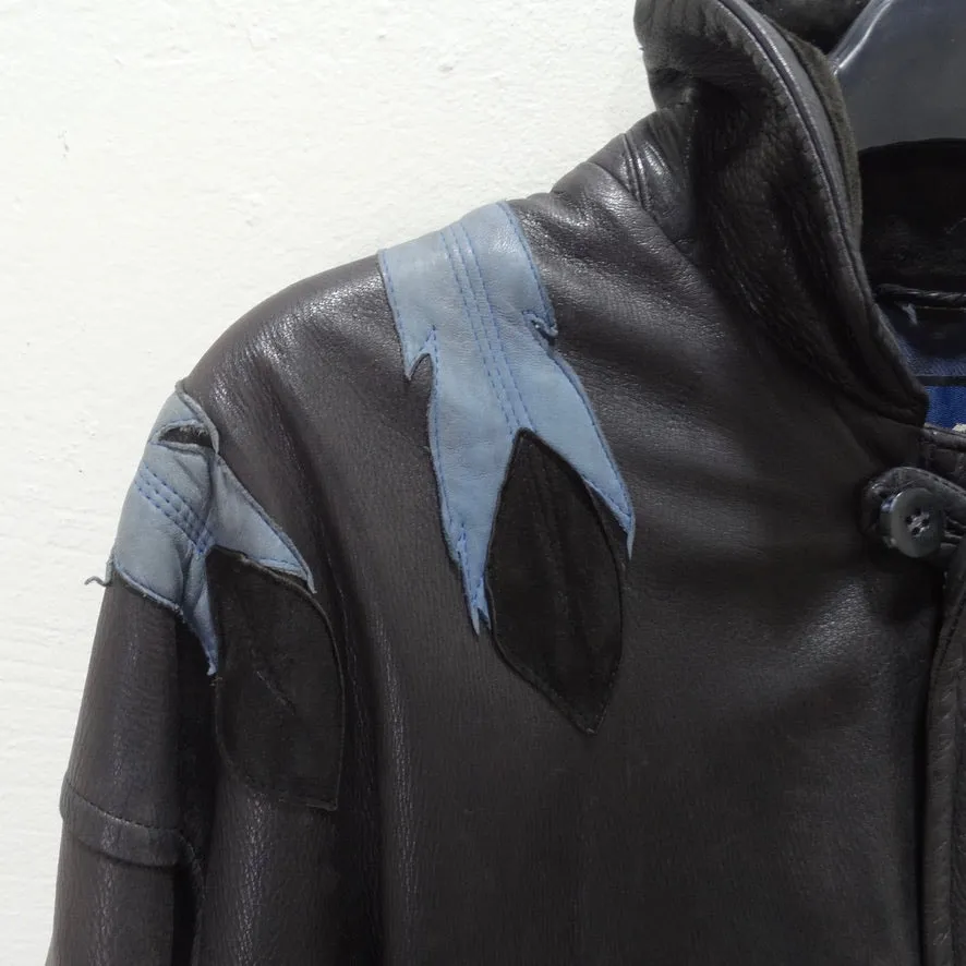Vintage Robert Comstock Embroidered Leather Jacket