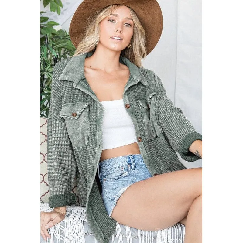 Vintage Waffle Knit Jacket