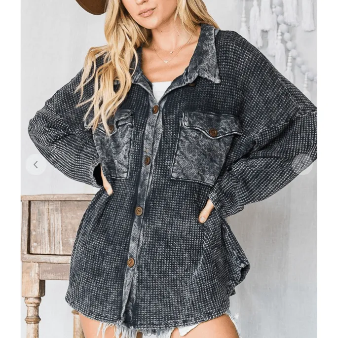 Vintage Waffle Knit Jacket
