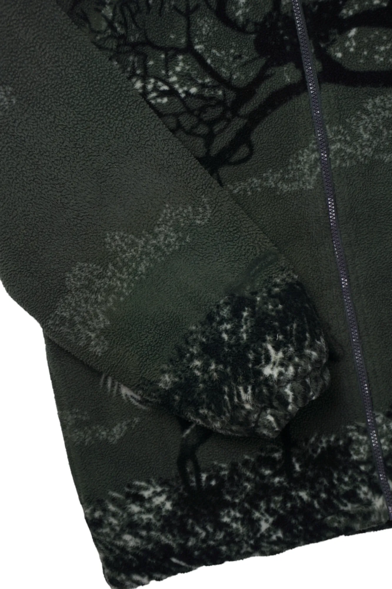 Vintage Westend Groene Fleece met volledige rits