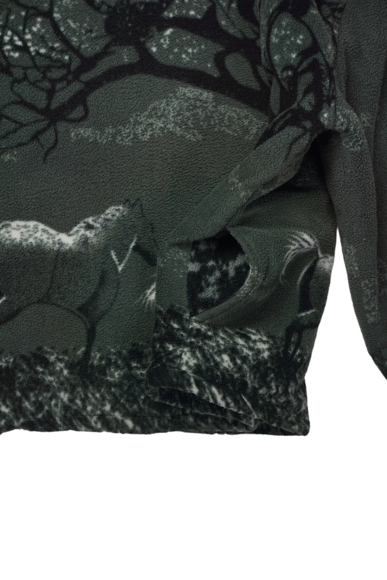 Vintage Westend Groene Fleece met volledige rits
