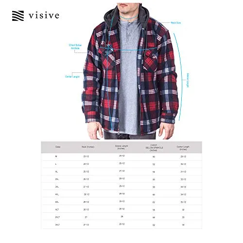 Visive Flannel Hooded Jacket, Black/Grey