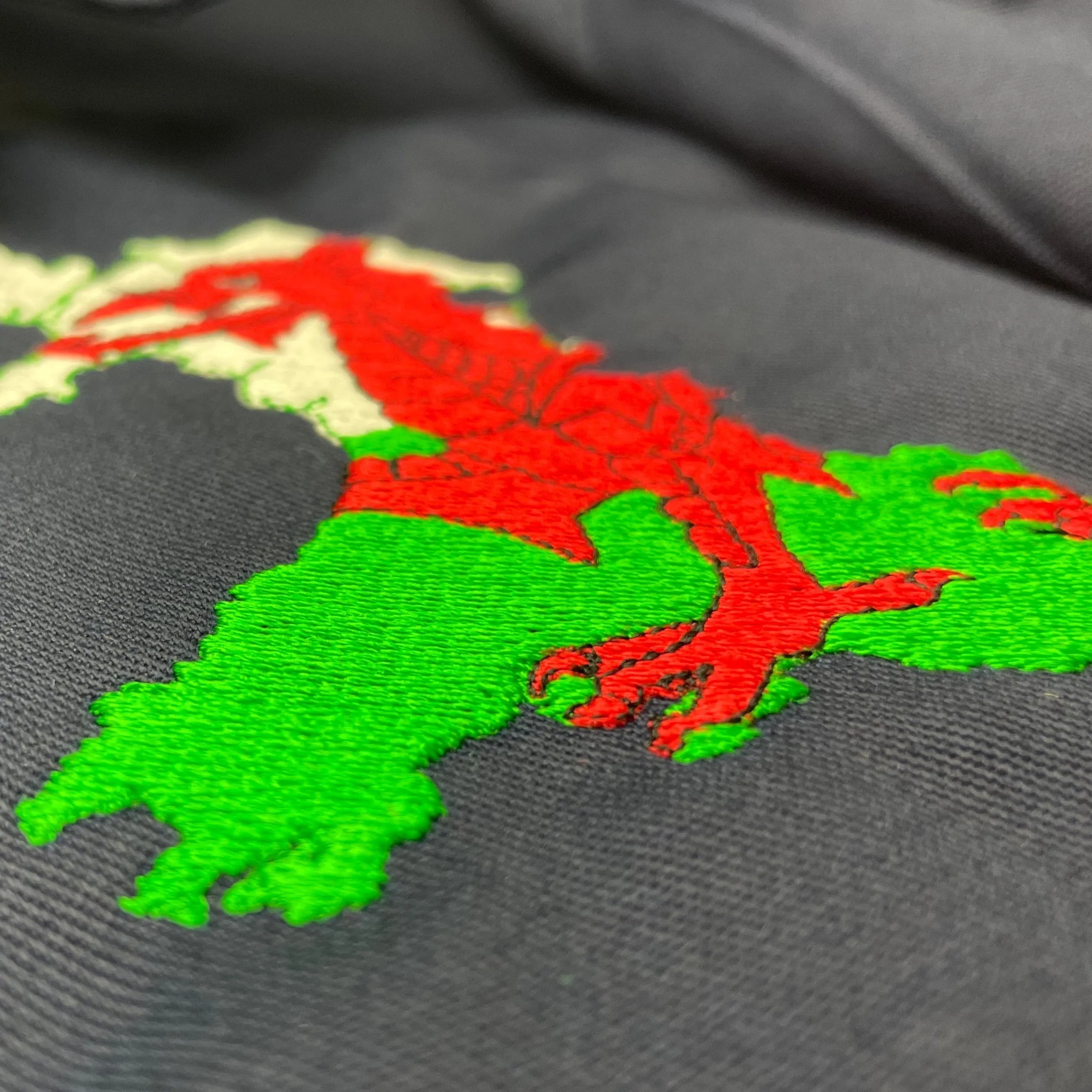 Wales Flag Map Embroidered Premium Outdoor Jacket