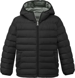 Wantdo girls lightweight winter coat hooded puffer jacket
