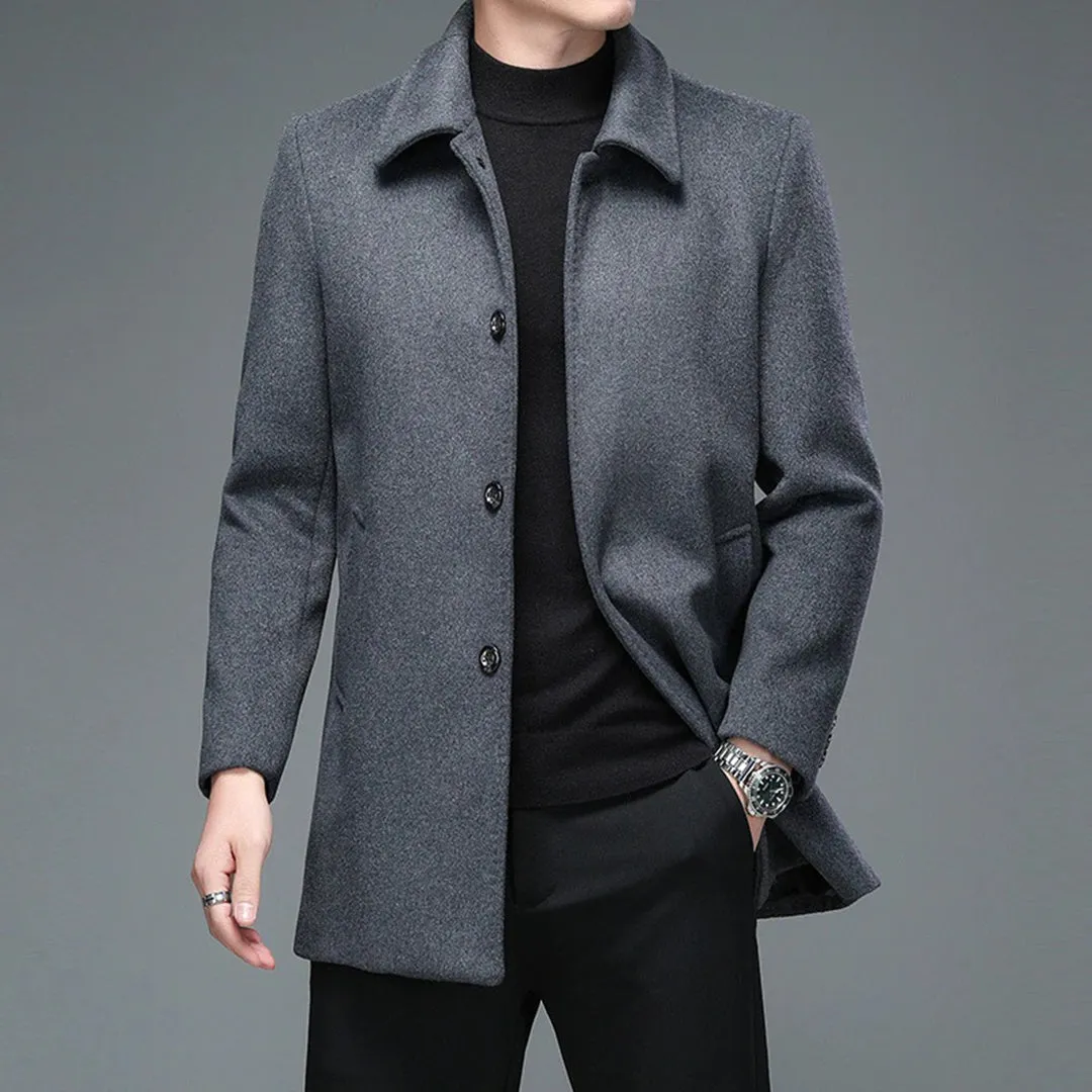 WarmGuard™ | Men's Mid-Length Jacket | Insulated, Water-Resistant Fabric & Adjustable Hood