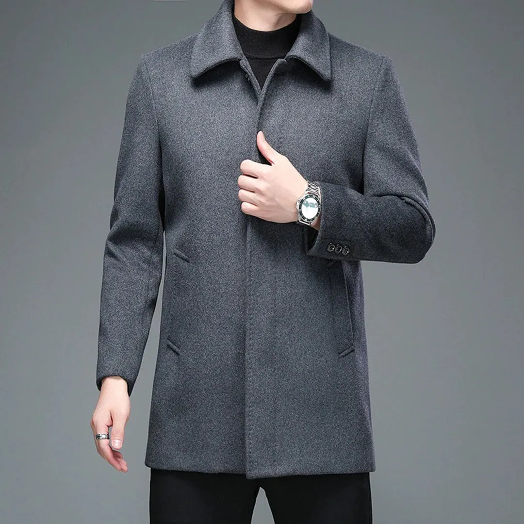 WarmGuard™ | Men's Mid-Length Jacket | Insulated, Water-Resistant Fabric & Adjustable Hood