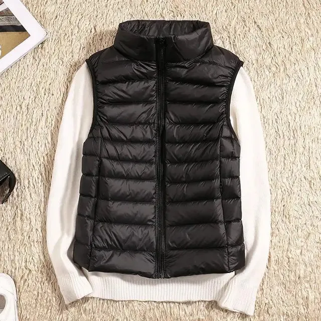 WarmNest™ | Women's Ultra Light Down Vest | Lightweight Sleeveless Puffer Jacket for Warmth & Comfort