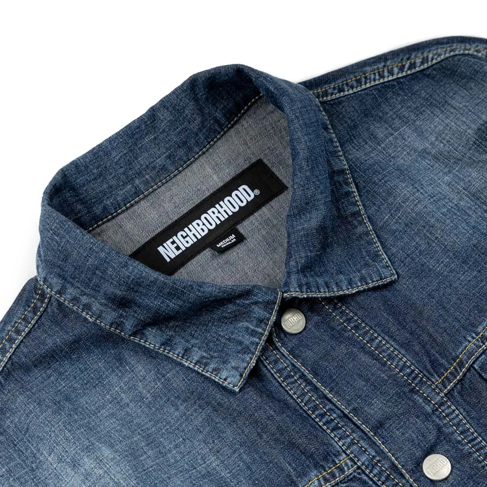 Washed Lightweight Denim Jacket | Indigo
