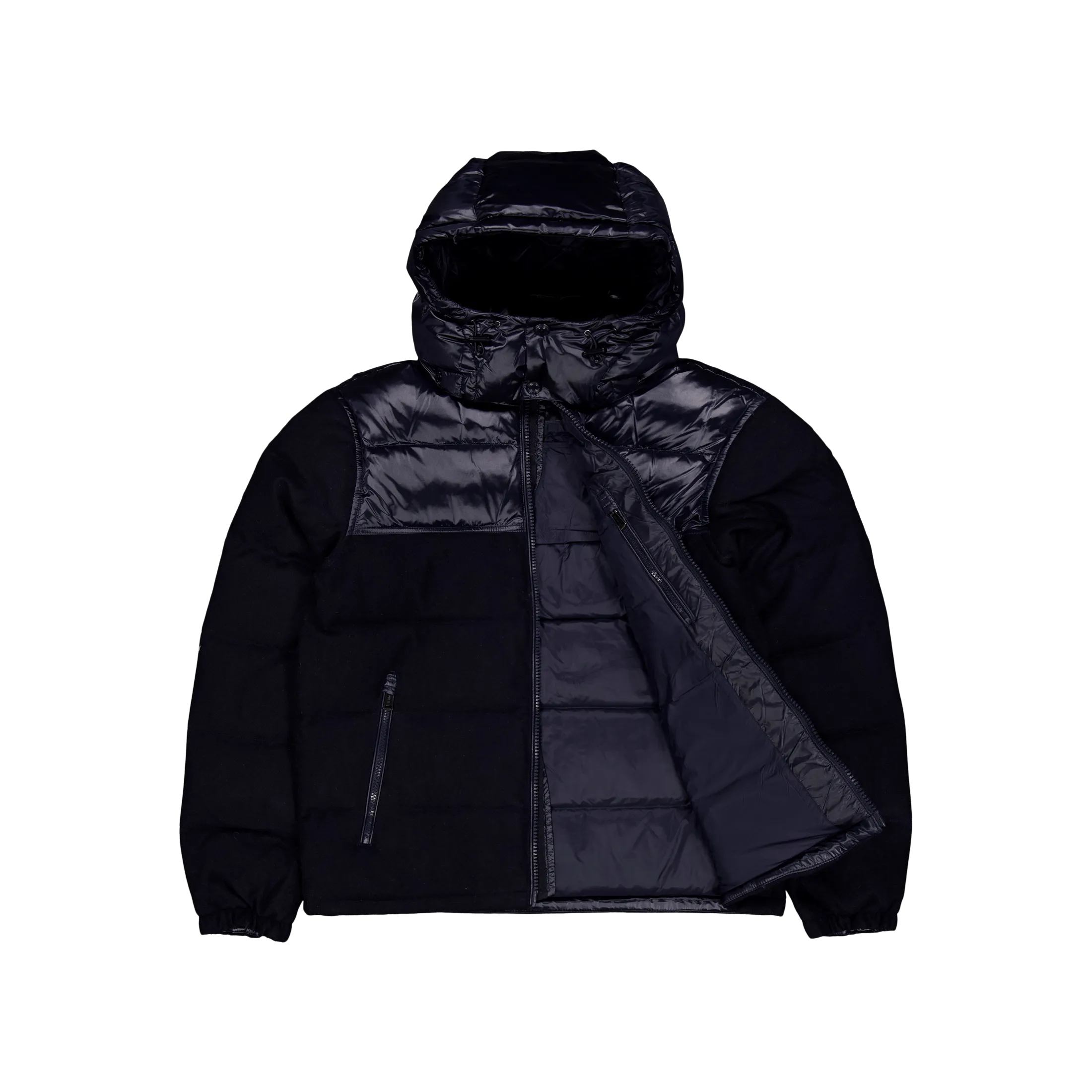 Water-Resistant Hybrid Down Jacket Collection Nvy Glsy/Navy Wl