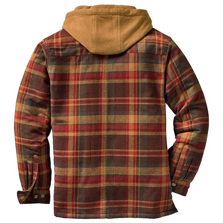 Winter Cotton Plaid Loose Jacket