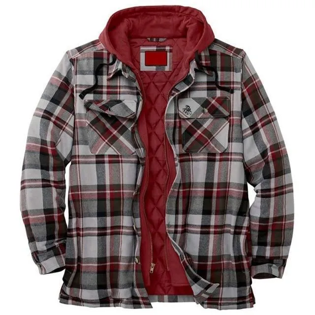 Winter Cotton Plaid Loose Jacket