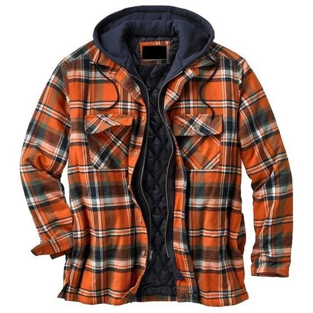 Winter Cotton Plaid Loose Jacket