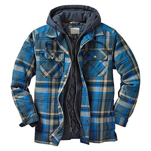 Winter Cotton Plaid Loose Jacket