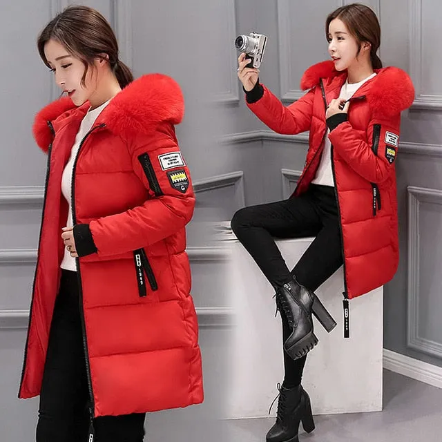Winter jacket women 2018 new female parka coat feminina long down jacket plus size long hooded duck down coat jacket Women