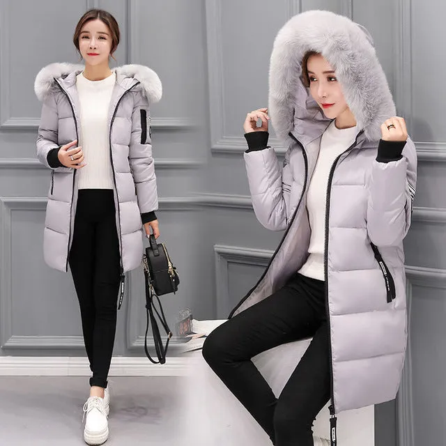 Winter jacket women 2018 new female parka coat feminina long down jacket plus size long hooded duck down coat jacket Women