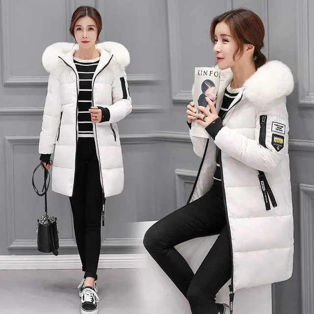 Winter jacket women 2018 new female parka coat feminina long down jacket plus size long hooded duck down coat jacket Women