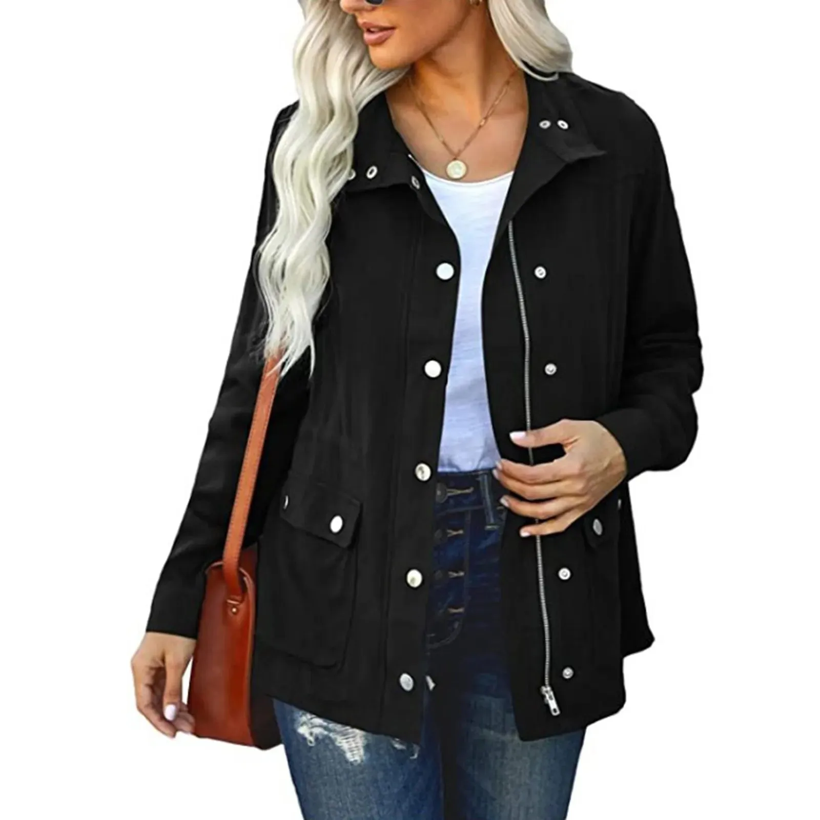 Women Autumn Jackets Rain Outdoor Hooded Jacket Jackets Solid Cardigan Women’S Windproof Women'S Autumn And Winter Ladies Coats
