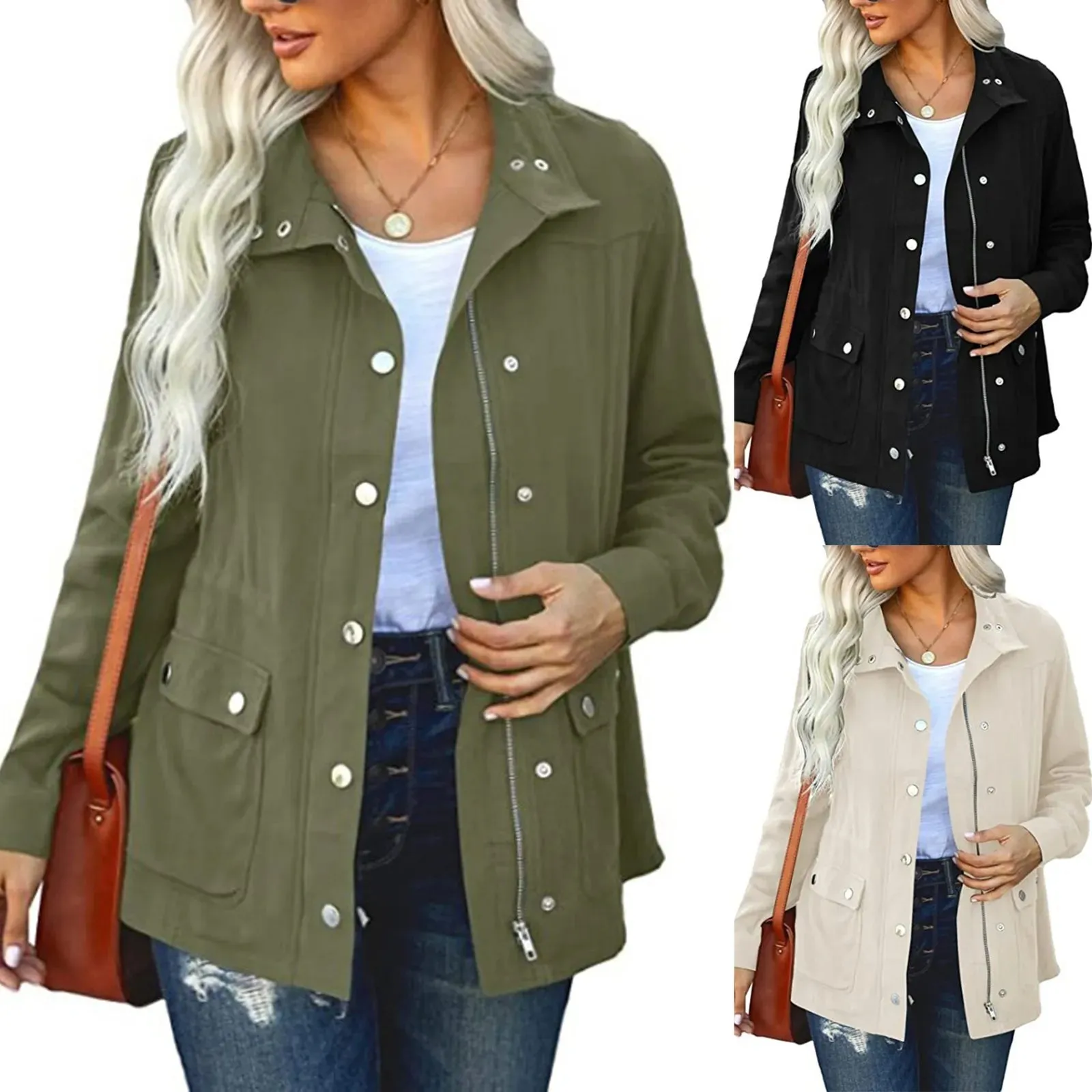 Women Autumn Jackets Rain Outdoor Hooded Jacket Jackets Solid Cardigan Women’S Windproof Women'S Autumn And Winter Ladies Coats