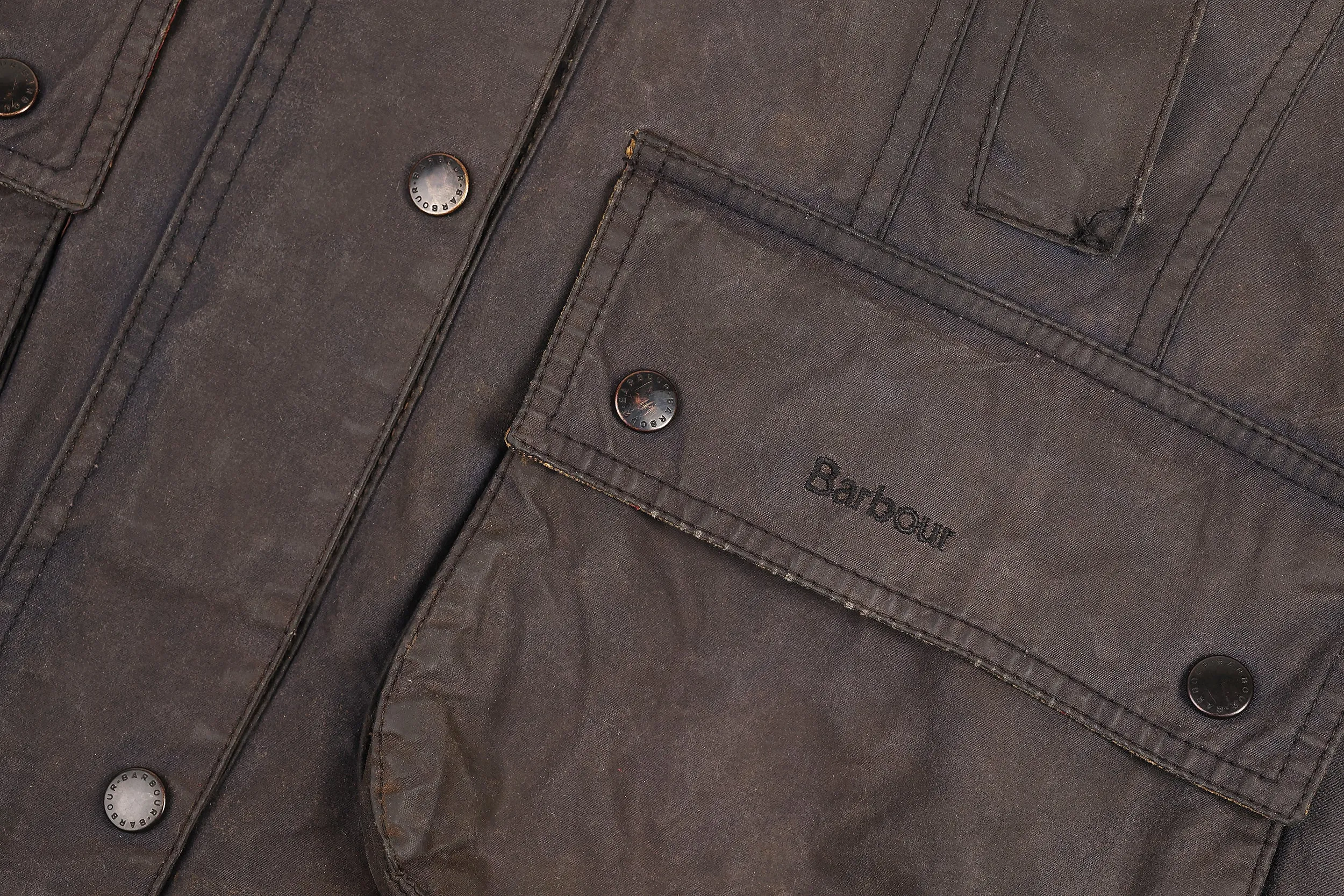 Womens Barbour Beadnell Wax Jacket Coat - Blue - Womens L