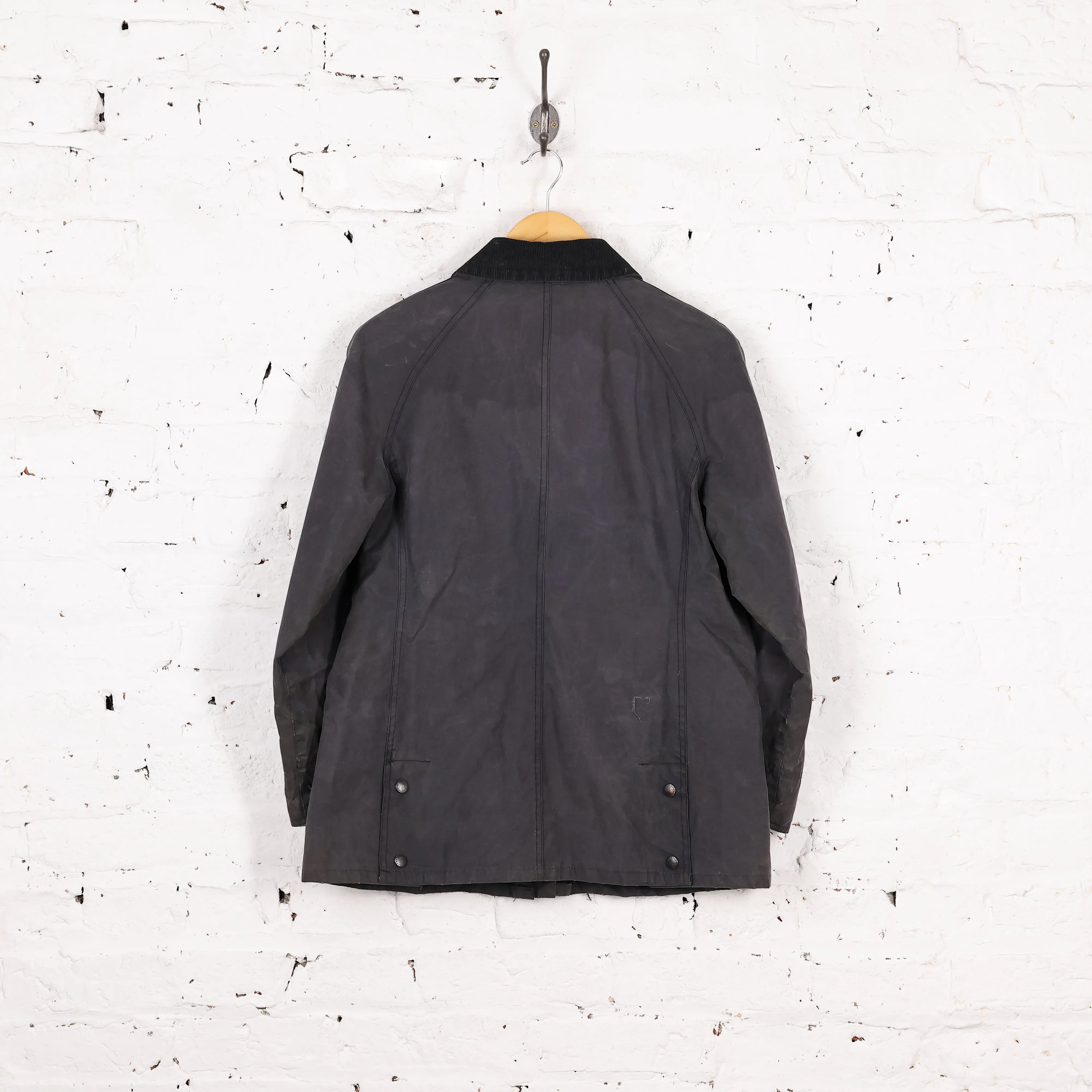 Womens Barbour Beadnell Wax Jacket Coat - Blue - Womens L