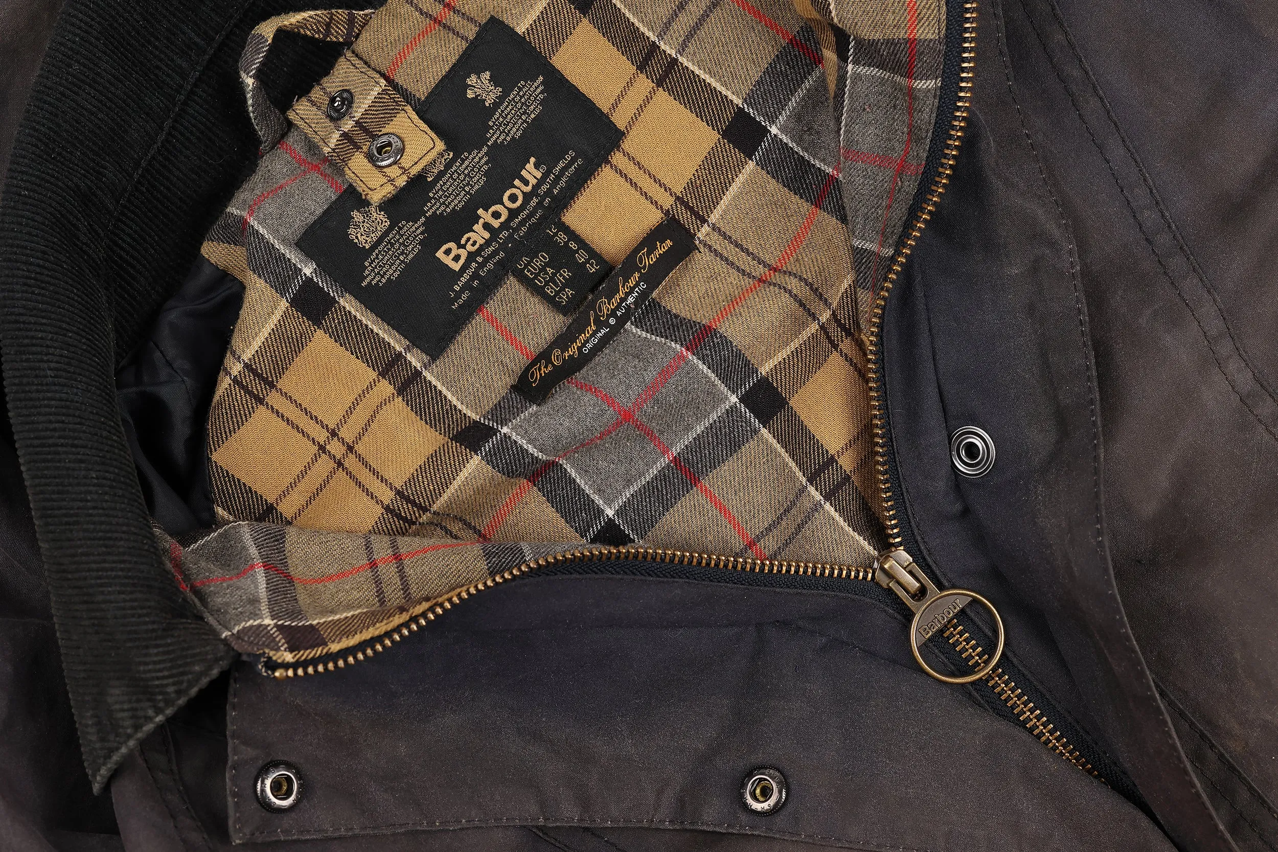 Womens Barbour Beadnell Wax Jacket Coat - Blue - Womens L