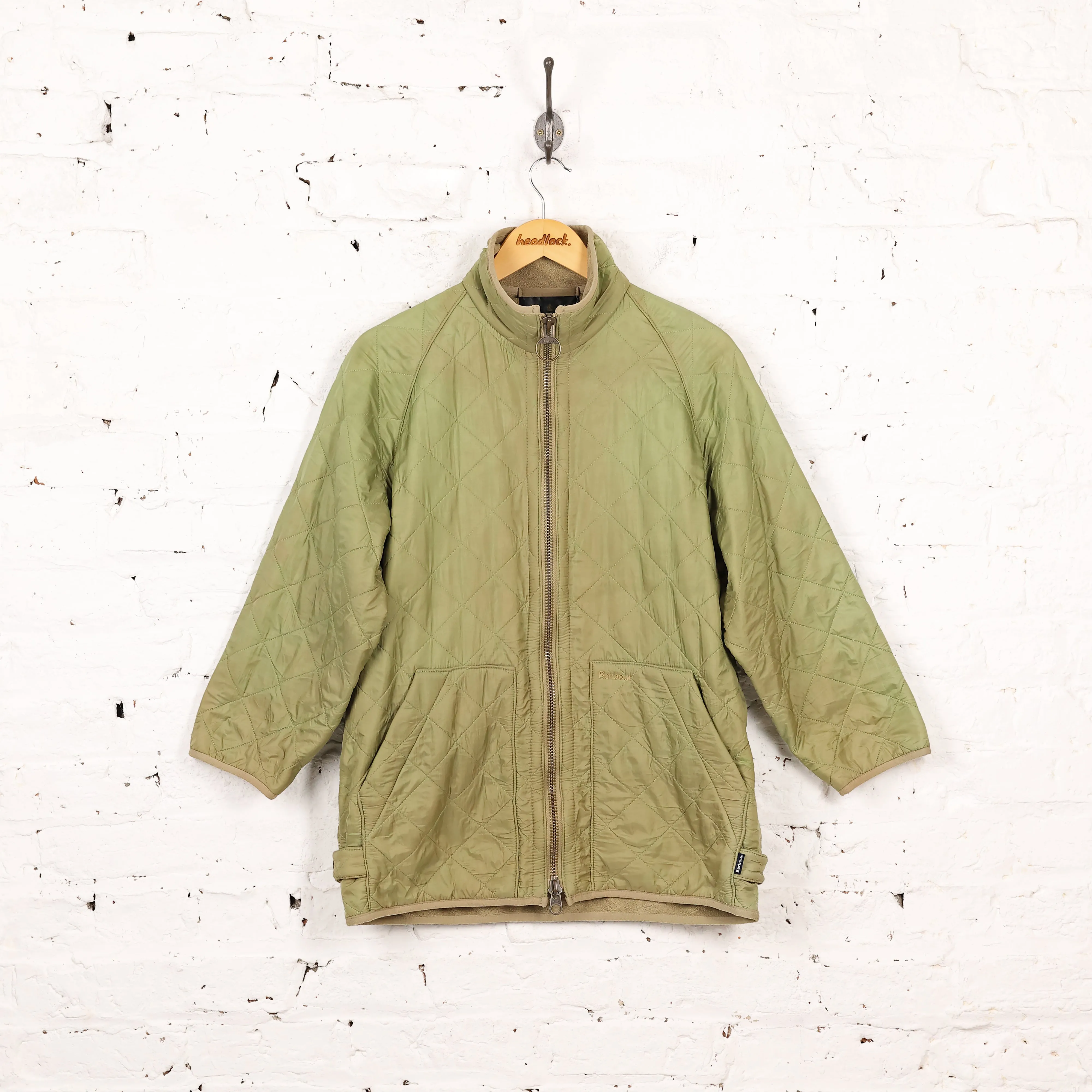 Womens Barbour Polar Quilted Jacket - Beige - Womens L