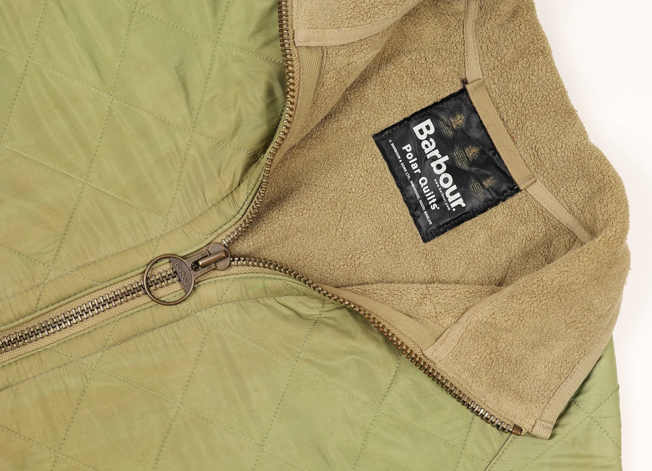 Womens Barbour Polar Quilted Jacket - Beige - Womens L