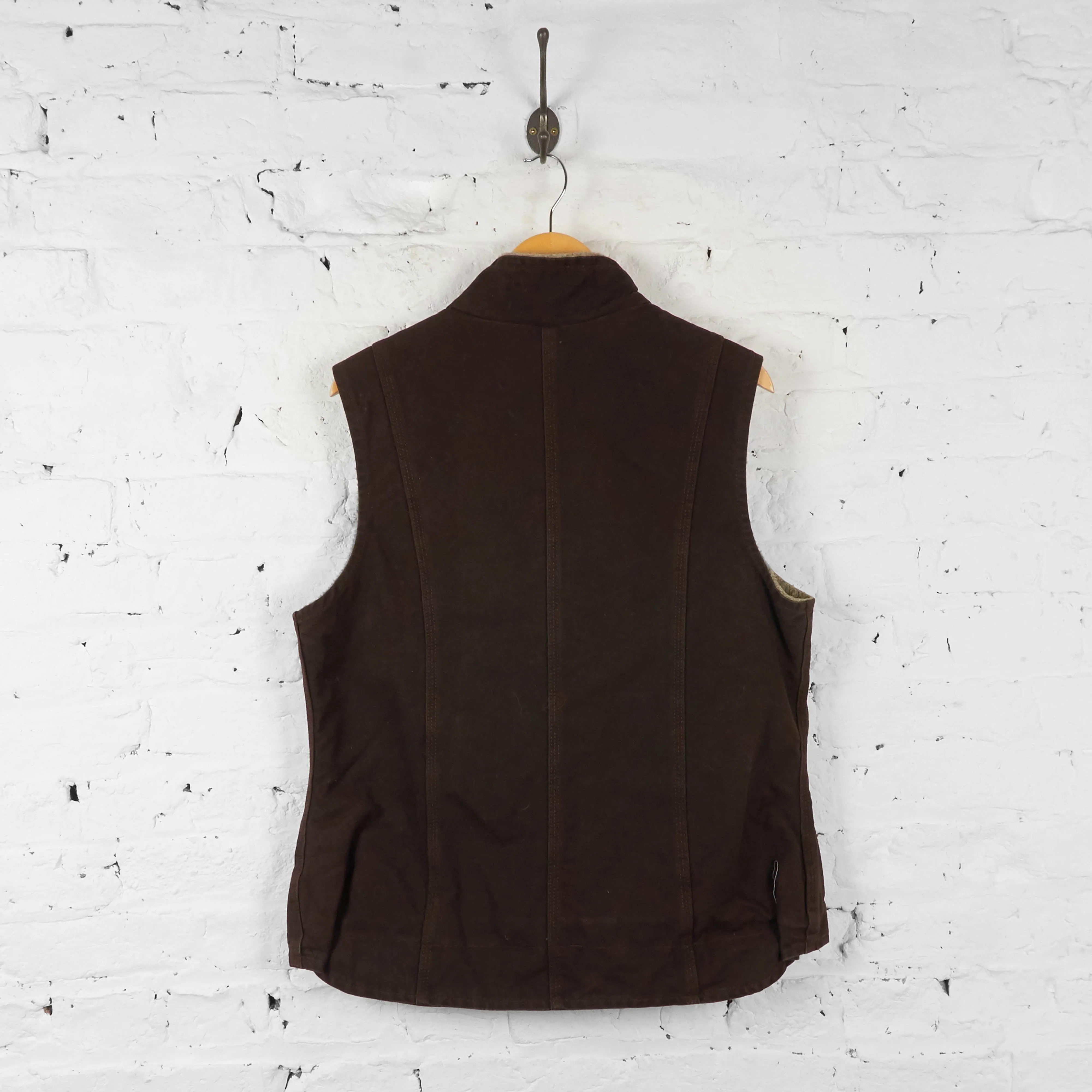 Womens Fleece Lined Carhartt Bodywarmer Gilet - Brown - Womens L