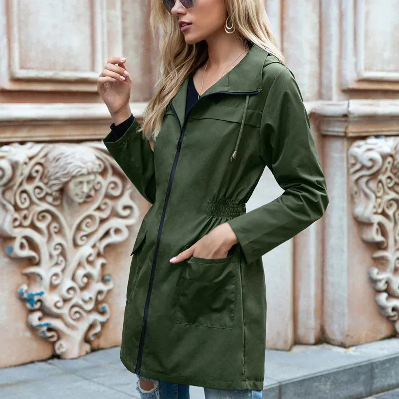 Women's lightweight hooded raincoat by Bella