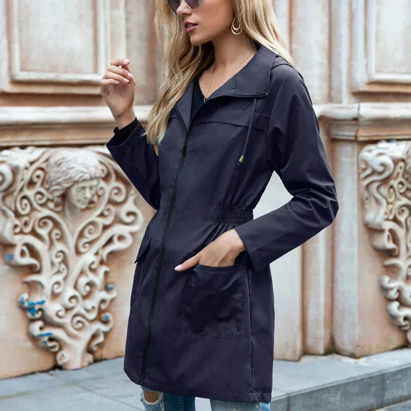 Women's lightweight hooded raincoat by Bella