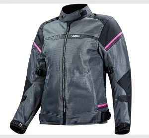 Women's LS2 RIVA Touring Jacket - BLACK/GREY/PINK
