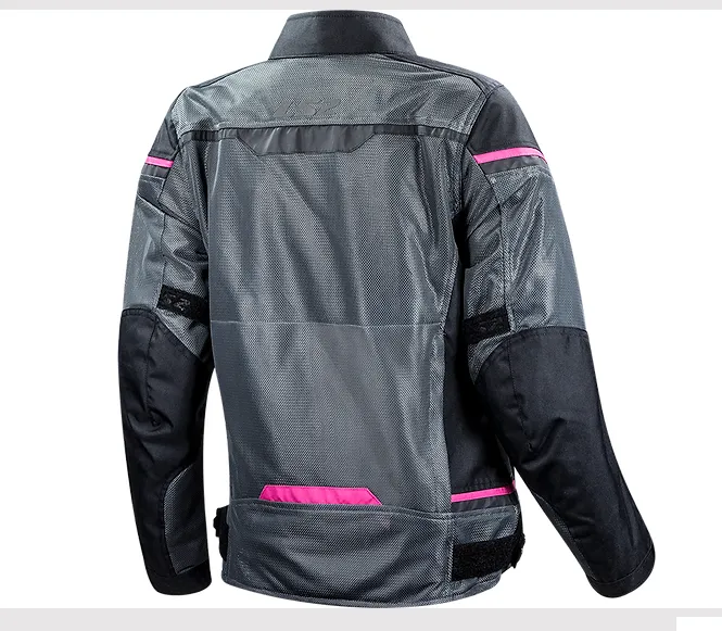 Women's LS2 RIVA Touring Jacket - BLACK/GREY/PINK