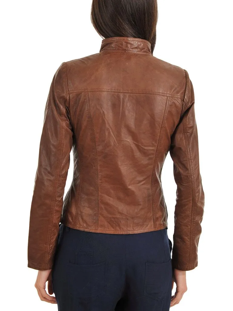 Women's Slim Fit Leather in brown