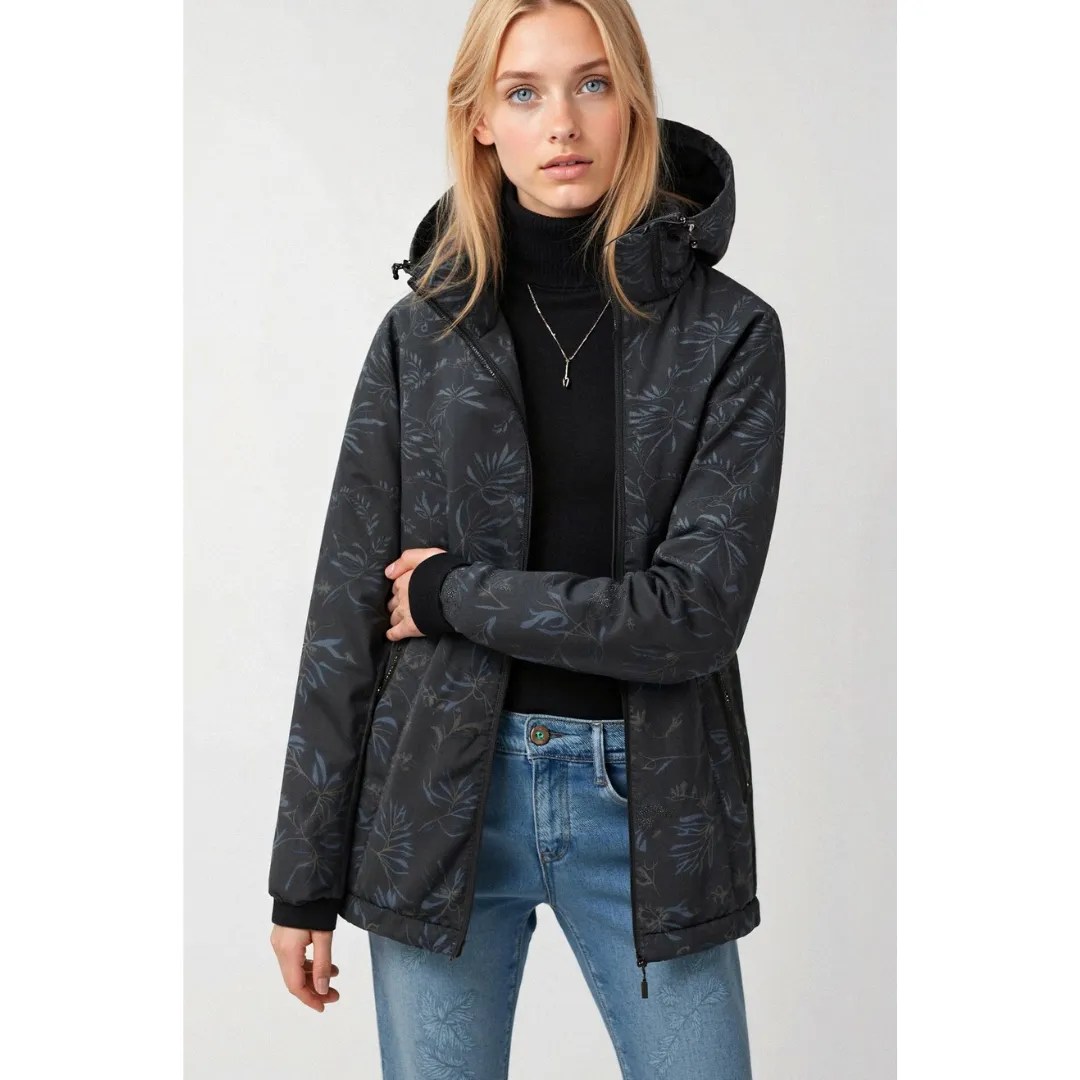 Women's Stylish Printed Hooded Jacket | Lightweight