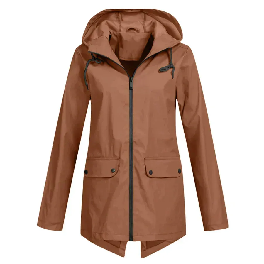Women's waterproof zip-up coat, Tamara