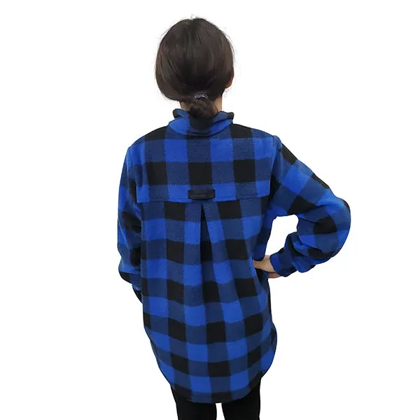 YOUTH CAMP JACKET BUFFALO CHECK BLUE