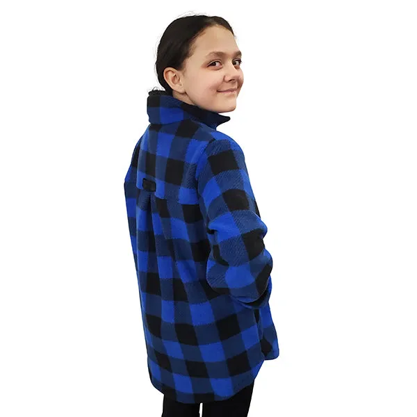 YOUTH CAMP JACKET BUFFALO CHECK BLUE