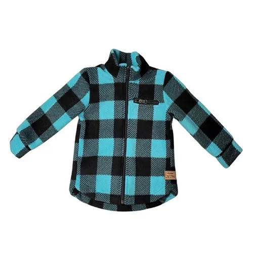 YOUTH CAMP JACKET BUFFALO CHECK TEAL