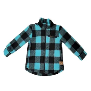 YOUTH CAMP JACKET BUFFALO CHECK TEAL