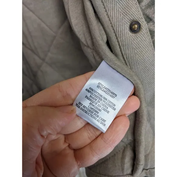 Z Supply Maya Quilted Jacket Leopard Dusty Olive Lightweight Puffer NWT